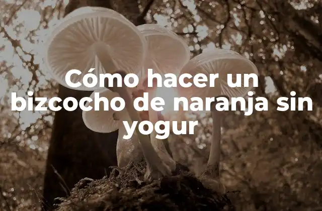 Cómo Hacer un Bizcocho de Naranja sin Yogur