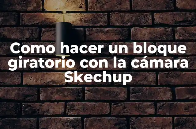 Como Hacer un Bloque Giratorio con la Cámara Skechup