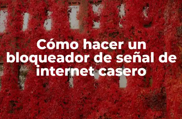 Cómo Hacer un Bloqueador de Señal de Internet Casero