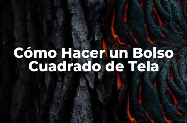 Cómo Hacer un Bolso Cuadrado de Tela