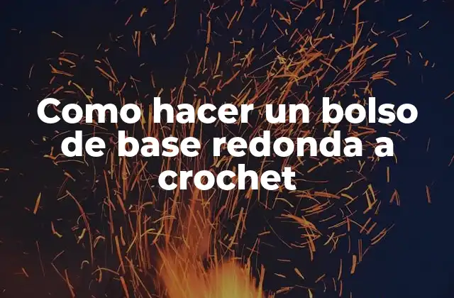 Como Hacer un Bolso de Base Redonda a Crochet