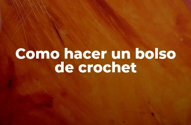 Como Hacer un Bolso de Crochet