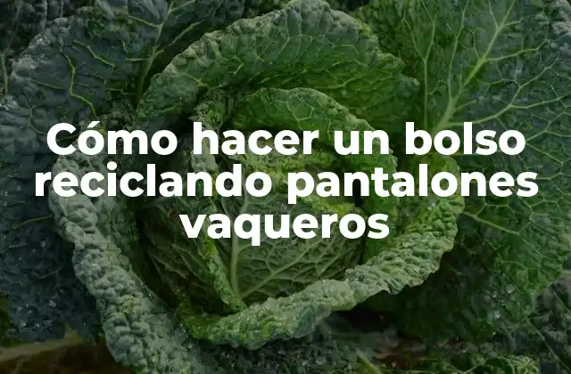 Cómo Hacer un Bolso Reciclando Pantalones Vaqueros