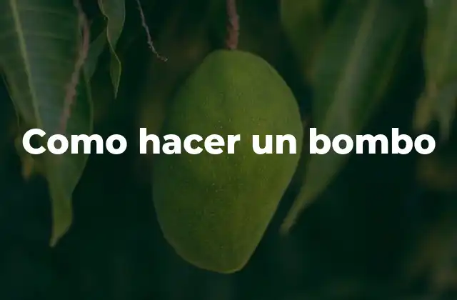Como Hacer un Bombo
