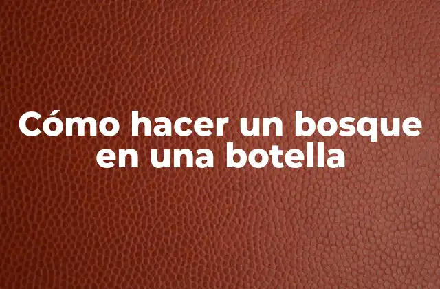 Cómo Hacer un Bosque en una Botella 2 Cómo hacer un bosque en una botella
