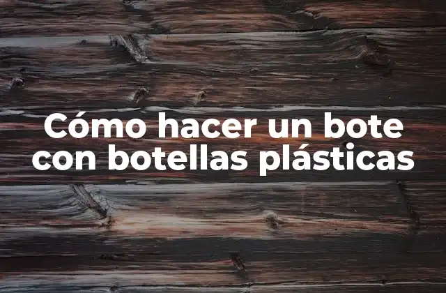 Cómo Hacer un Bote con Botellas Plásticas