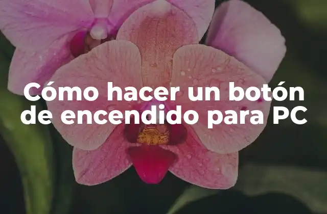 Cómo Hacer un Botón de Encendido para Pc