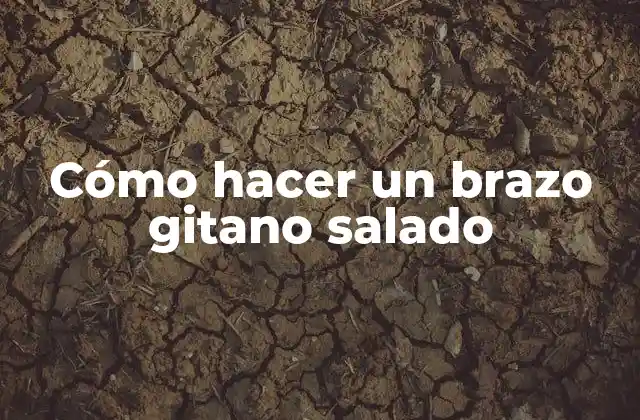 Cómo Hacer un Brazo Gitano Salado