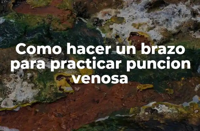 Como hacer un brazo para practicar puncion venosa
