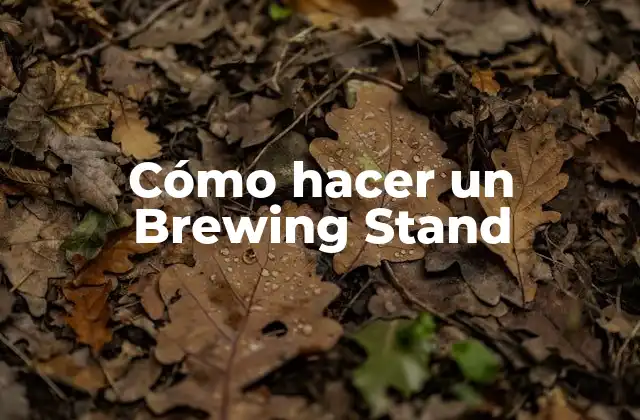 Cómo Hacer un Brewing Stand