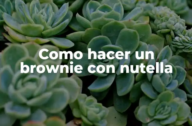 Como Hacer un Brownie con Nutella