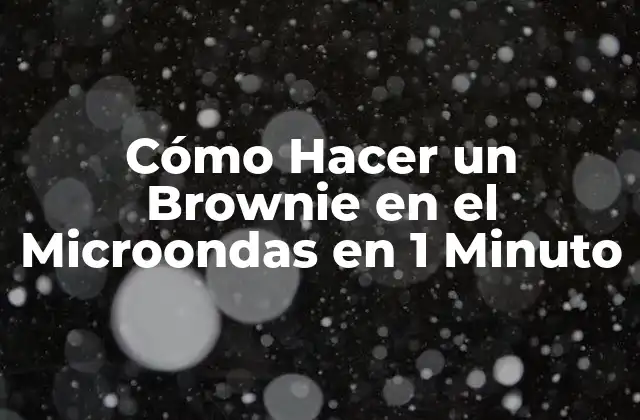 Cómo Hacer un Brownie en el Microondas en 1 Minuto