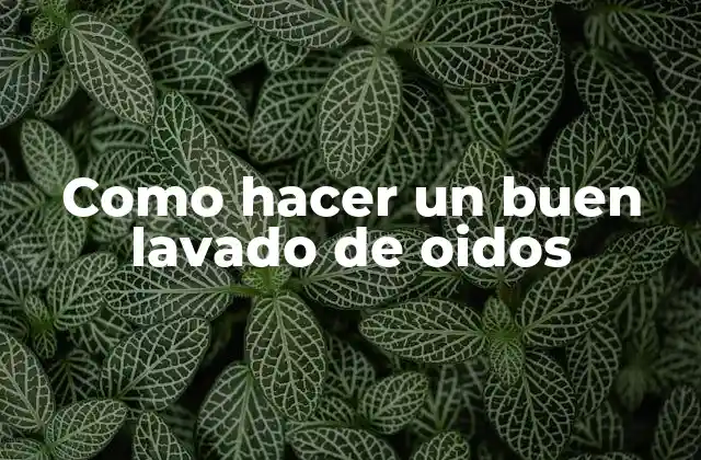 Como Hacer un Buen Lavado de Oidos