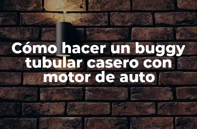 Cómo Hacer un Buggy Tubular Casero con Motor de Auto