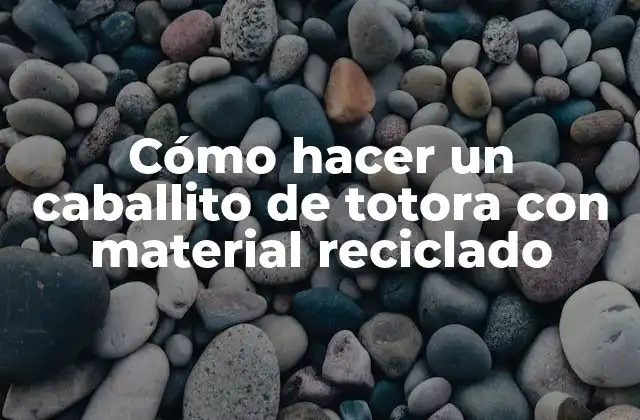 Cómo Hacer un Caballito de Totora con Material Reciclado