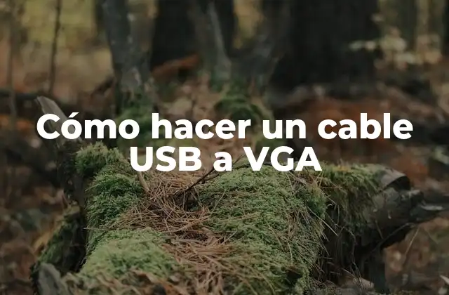 Cómo Hacer un Cable Usb a Vga 2 Cómo hacer un cable USB a VGA
