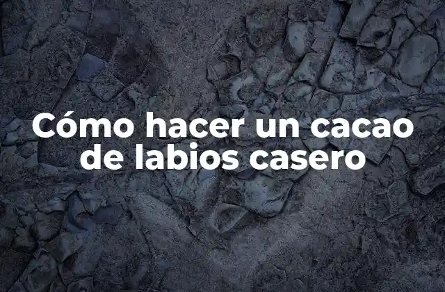 Cómo Hacer un Cacao de Labios Casero