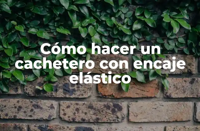 Cómo Hacer un Cachetero con Encaje Elástico