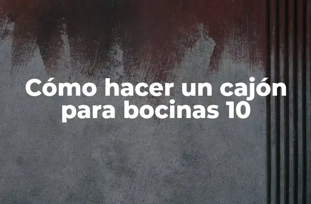Cómo Hacer un Cajón para Bocinas 10