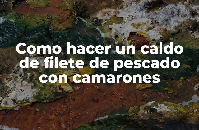 Como Hacer un Caldo de Filete de Pescado con Camarones