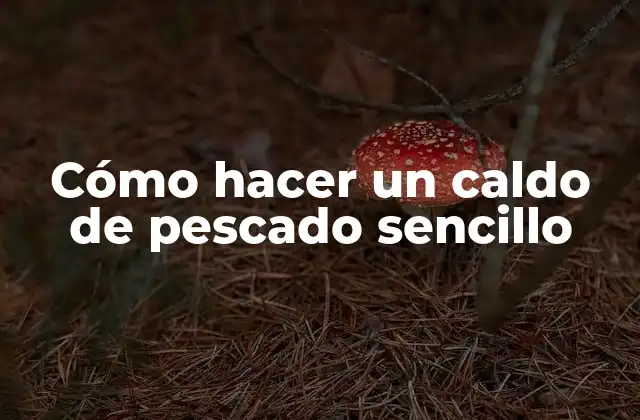 Cómo Hacer un Caldo de Pescado Sencillo