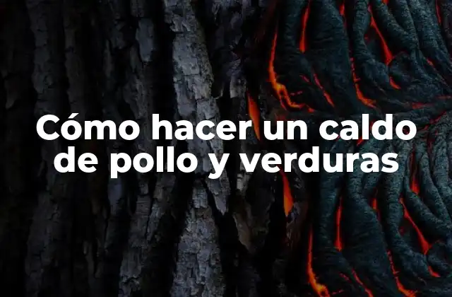 Cómo Hacer un Caldo de Pollo y Verduras