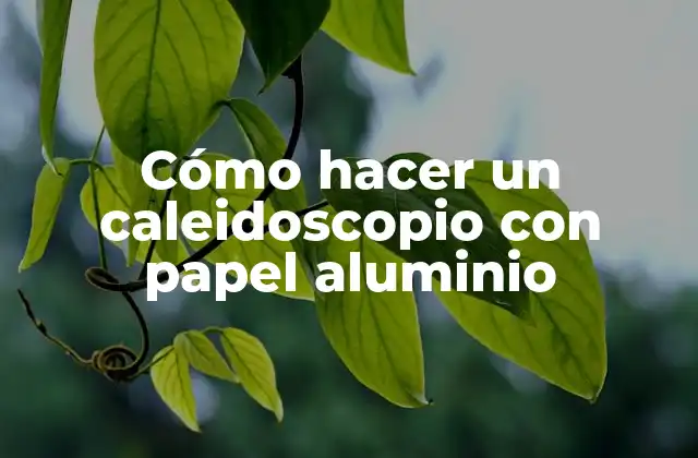 Cómo hacer un caleidoscopio con papel aluminio