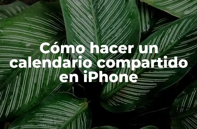 Cómo Hacer un Calendario Compartido en Iphone