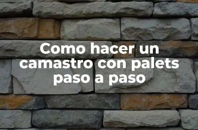 Como Hacer un Camastro con Palets Paso a Paso