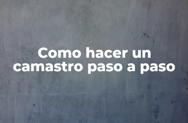 Que es un camastro y para que sirve