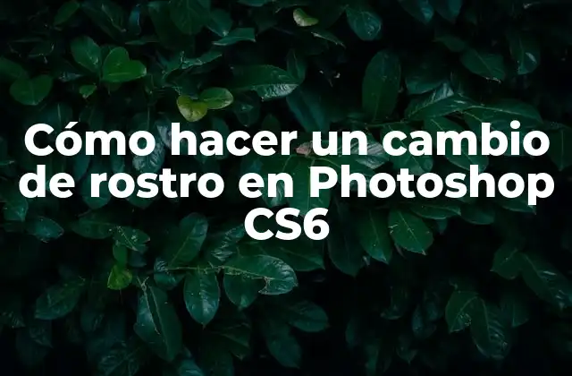 Cómo Hacer un Cambio de Rostro en Photoshop Cs6