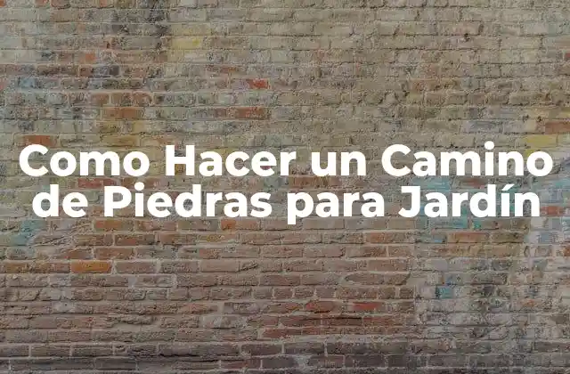 Como Hacer un Camino de Piedras para Jardín