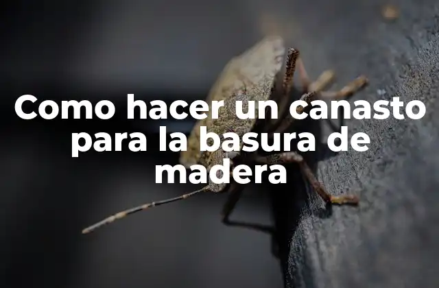 Como Hacer un Canasto para la Basura de Madera