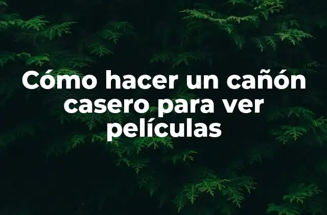 Cómo Hacer un Cañón Casero para Ver Películas