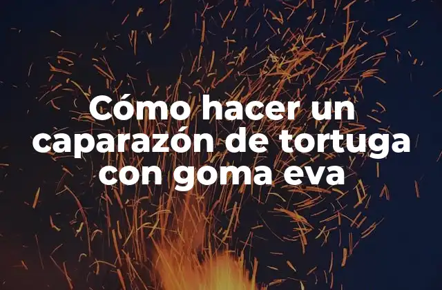 Cómo Hacer un Caparazón de Tortuga con Goma Eva 2 Cómo hacer un caparazón de tortuga con goma eva