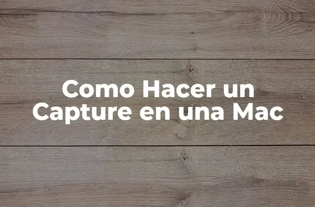 Como Hacer un Capture en una Mac