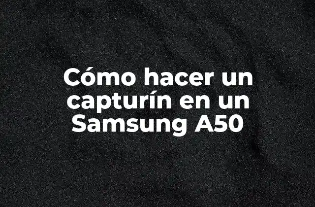 Cómo Hacer un Capturín en un Samsung A50
