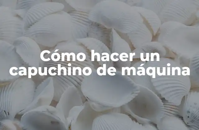 Cómo Hacer un Capuchino de Máquina