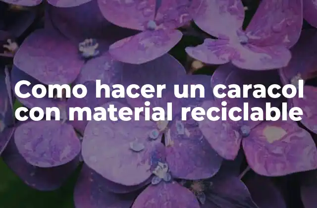 ¿Qué es un caracol con material reciclable?