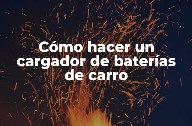 Cómo Hacer un Cargador de Baterías de Carro
