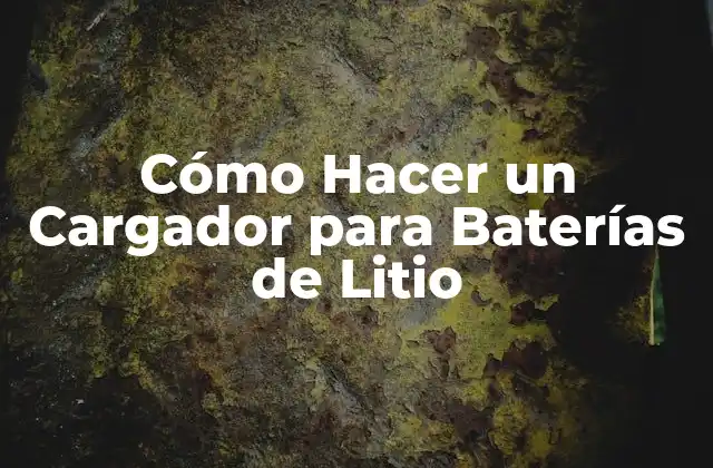 Cómo Hacer un Cargador para Baterías de Litio