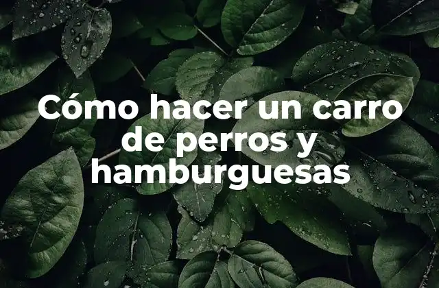 Cómo Hacer un Carro de Perros y Hamburguesas