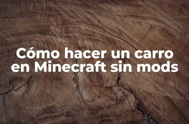 Cómo Hacer un Carro en Minecraft sin Mods