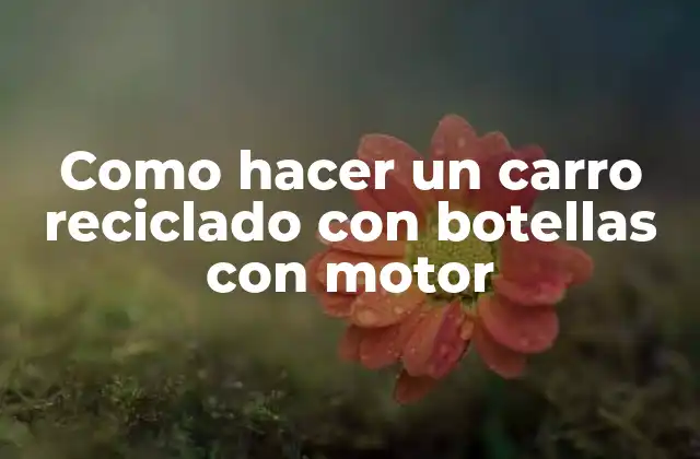 Como Hacer un Carro Reciclado con Botellas con Motor