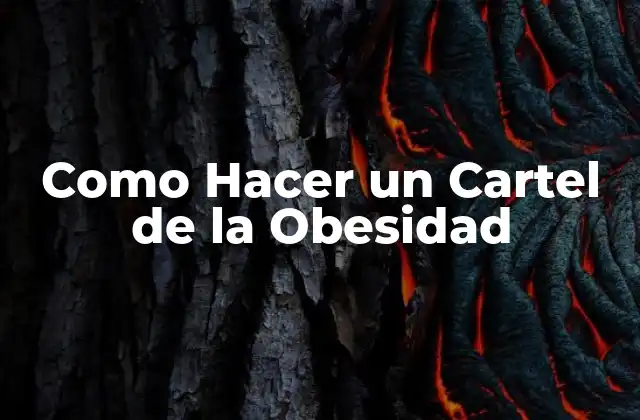 Como Hacer un Cartel de la Obesidad