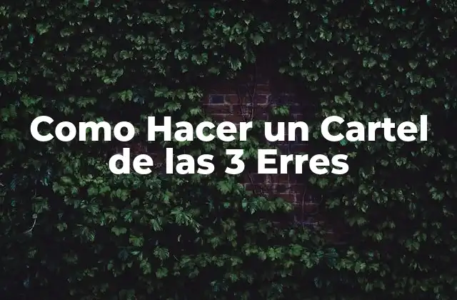 Como Hacer un Cartel de las 3 Erres