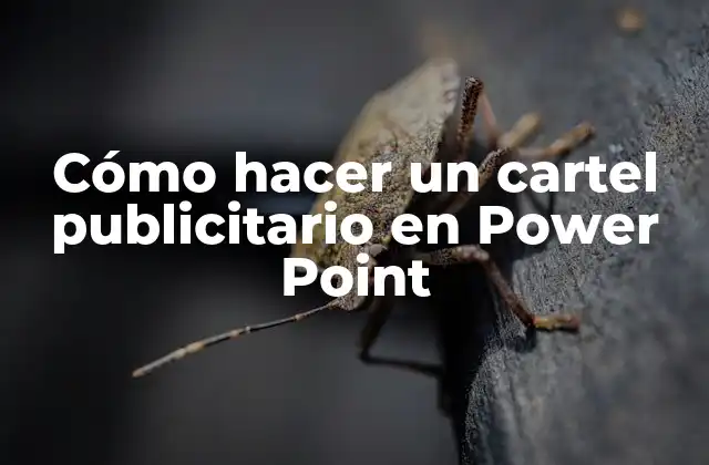 Cómo Hacer un Cartel Publicitario en Power Point