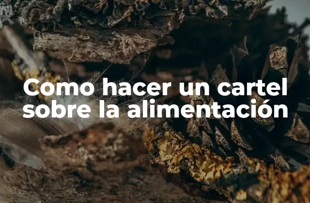 Como Hacer un Cartel sobre la Alimentación