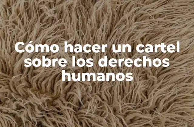 Cómo Hacer un Cartel sobre los Derechos Humanos