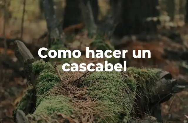 Como Hacer un Cascabel